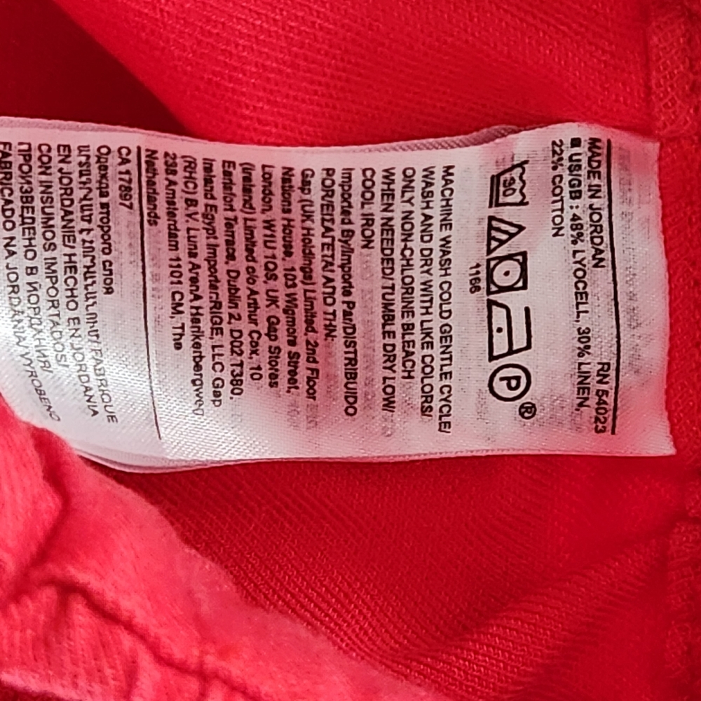 Banana Republic Wide Leg Pants, Poppy (Red), Size US M - Picture 5 of 5